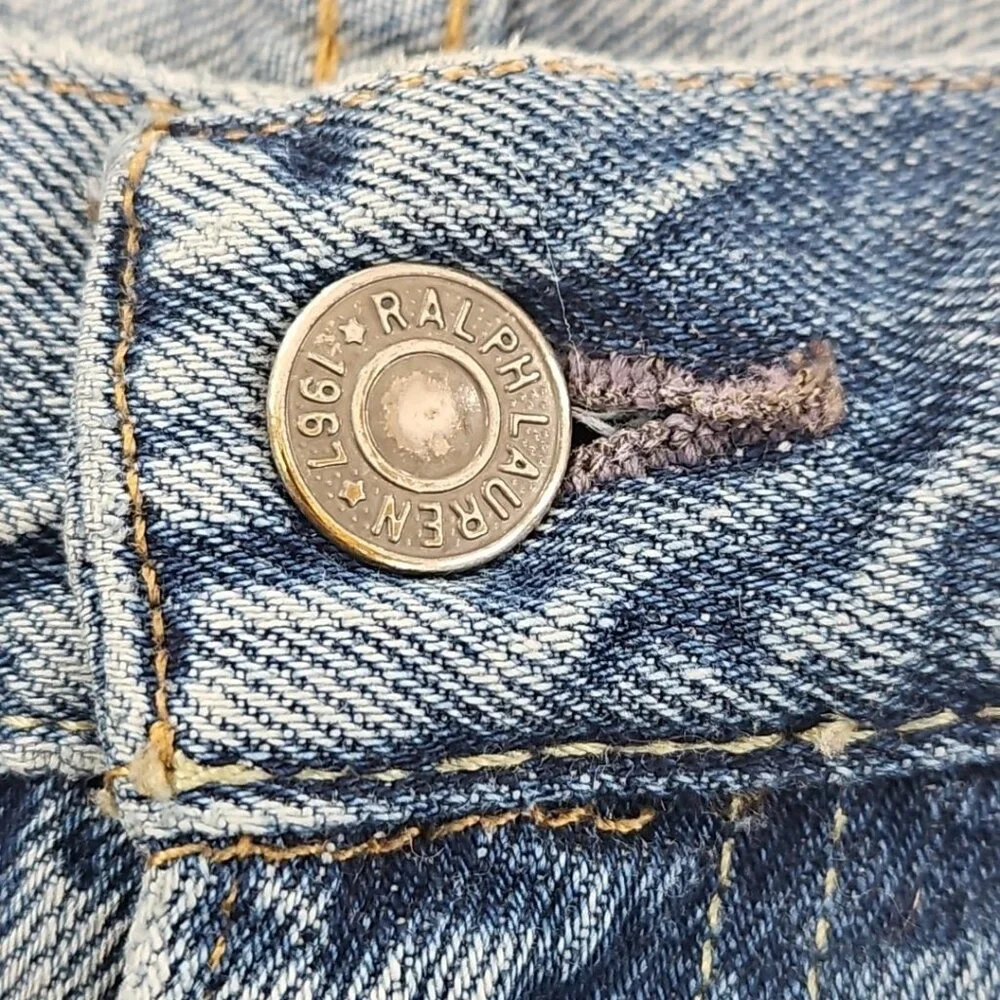 Polo Ralph Lauren Jeans Men 33x32 Med Wash 867‎ Classic Fit Straight Distressed